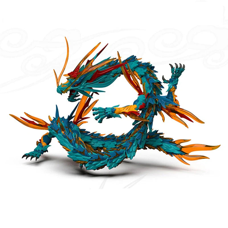 Oriental Blue Dragon PVC assembling model toy based on Chinese mythology