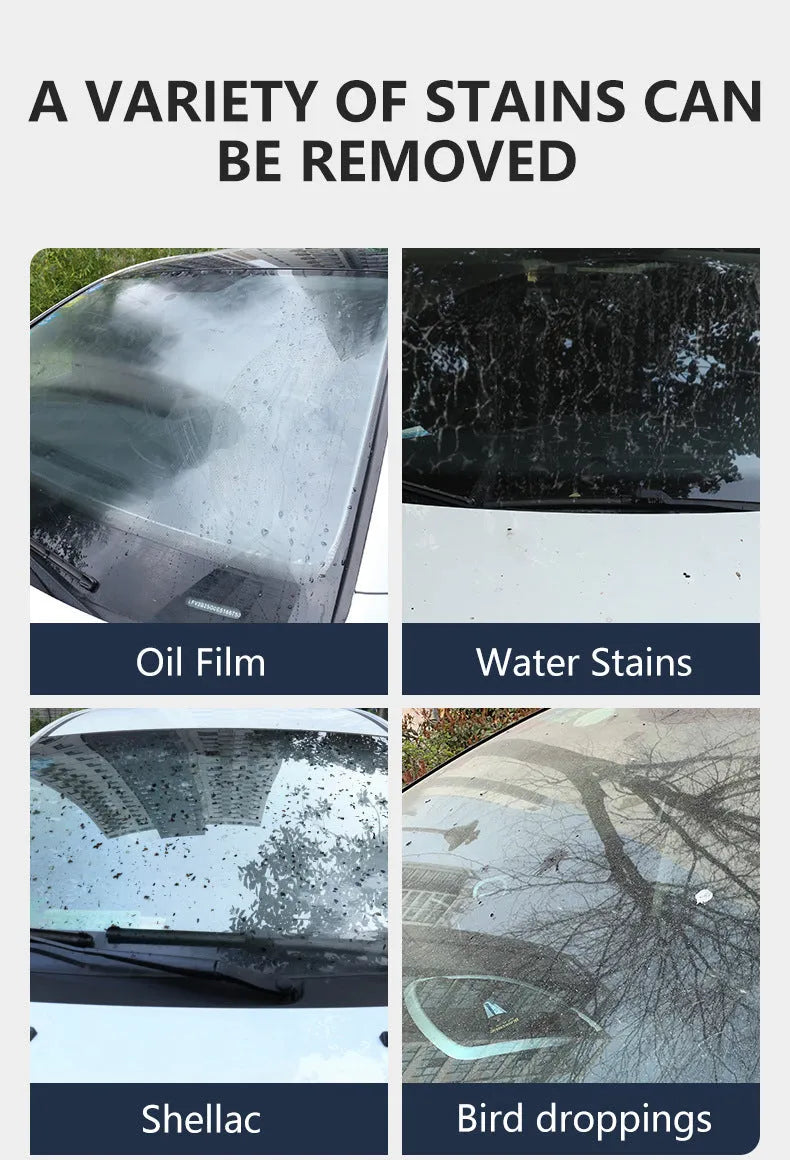 Tube of glass oil film remover cleaning cream paste for car and window decontamination