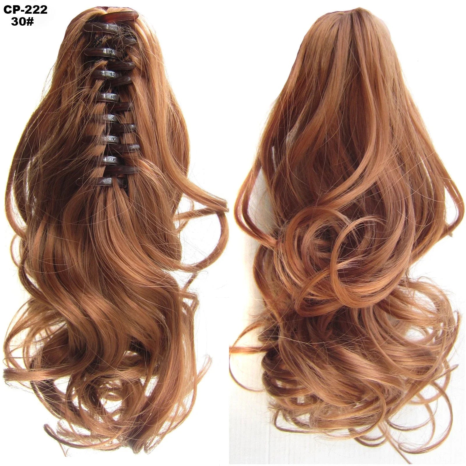 Stylish ponytail hair extension with natural-looking waves for a glamorous hairstyle