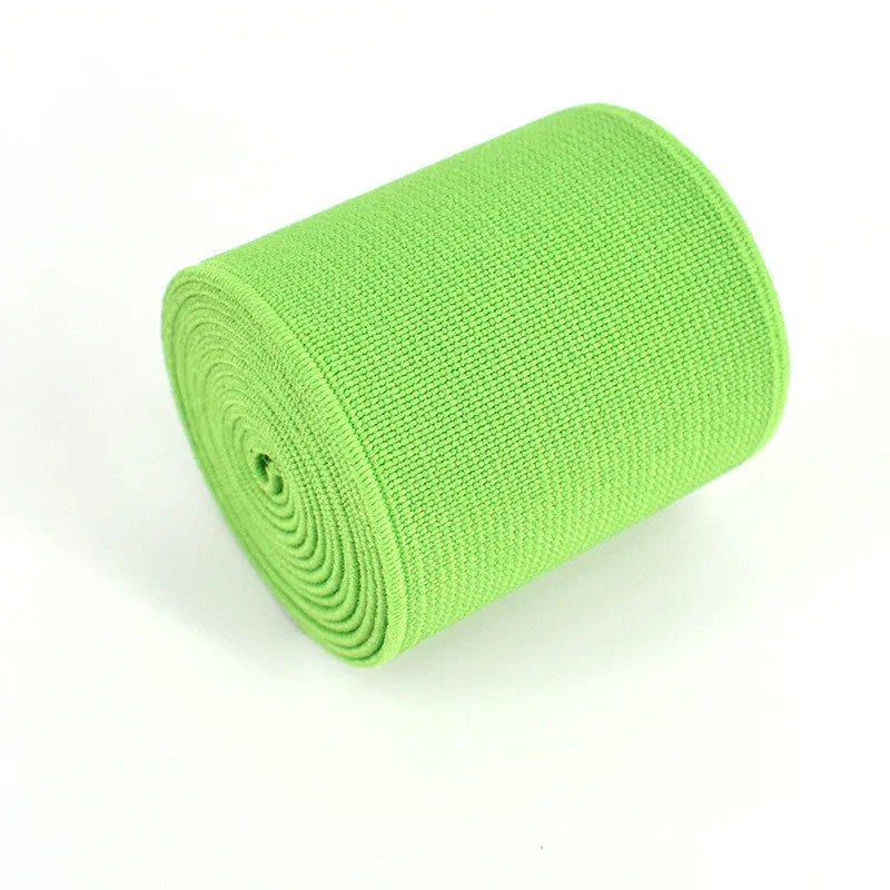 5cm wide fashion colour rubber elastic band in ten colour options on a white background
