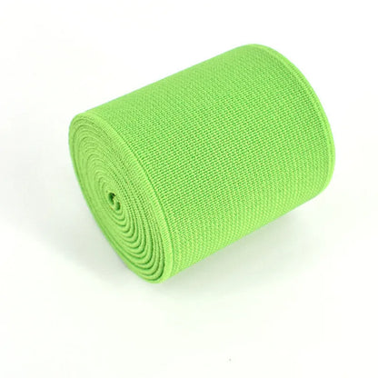 5cm wide fashion colour rubber elastic band in ten colour options on a white background