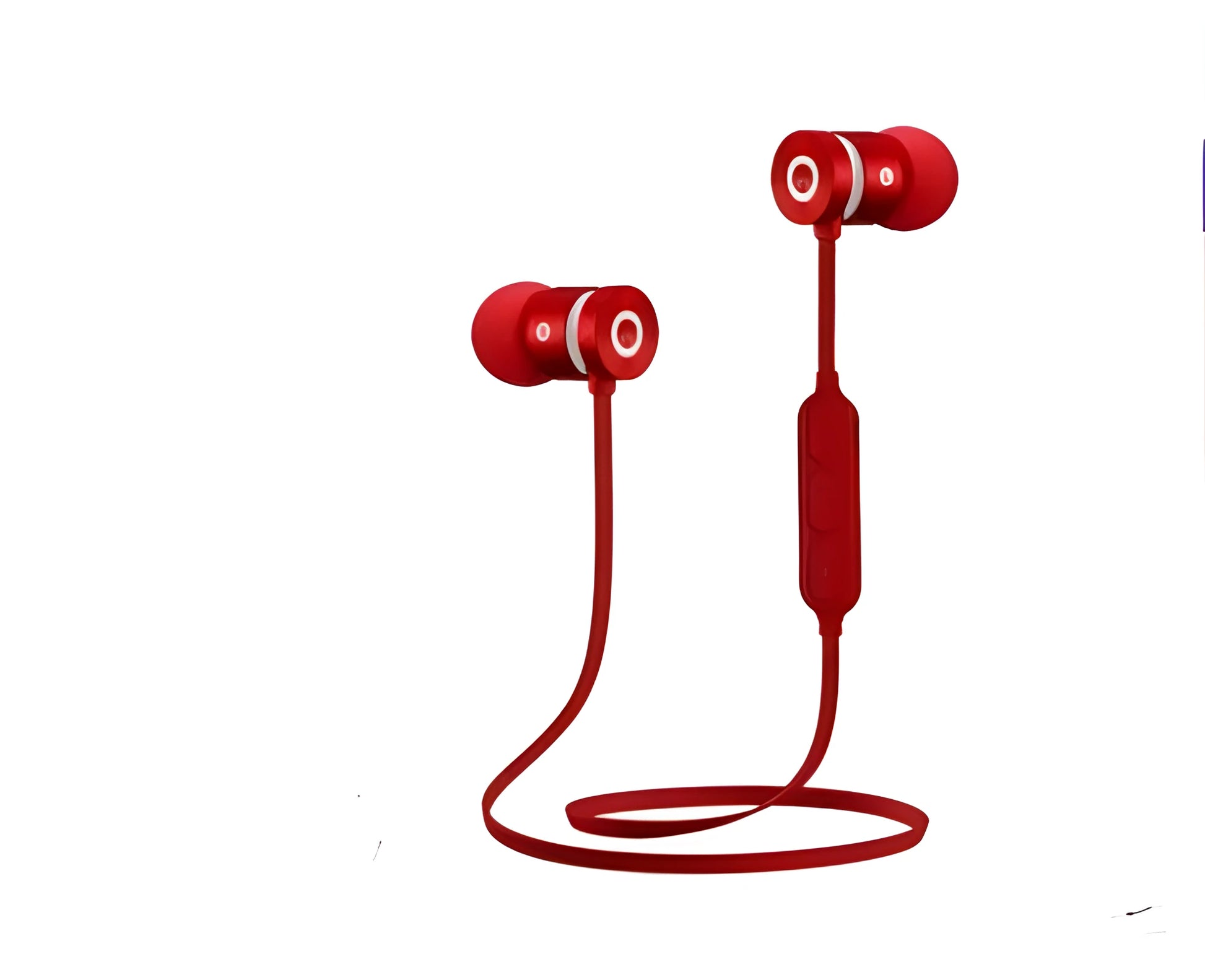 Black metal neck-mounted Bluetooth sports headset with magnetic in-ear earpieces