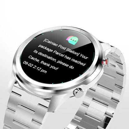 LEMFO LF26 smart bracelet showing its 1.3-inch colour screen, worn on a wrist.
