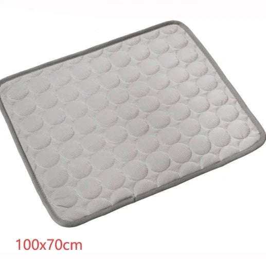 Premium cooling pet pad made with heat-resistant fibers for instant relief from summer heat for dogs and cats