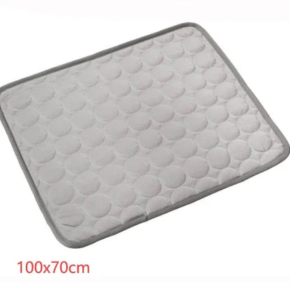 Premium cooling pet pad made with heat-resistant fibers for instant relief from summer heat for dogs and cats