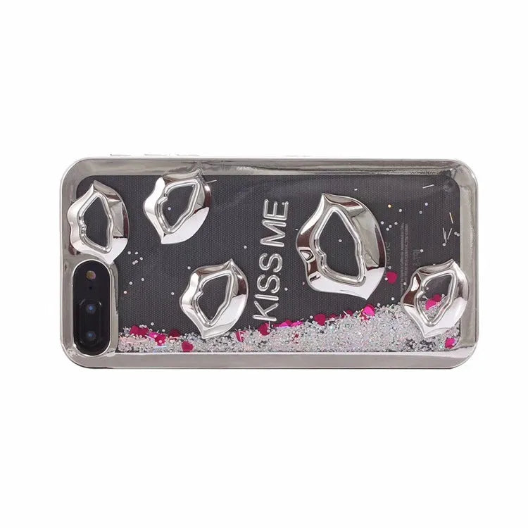 Huawei phone back cover with 3D lips design in TPU material compatible with P20 P20 Lite P20 Pro P20 Plus P30 P30 Lite P30 Pro available in golden pink rose red silvery gules colours