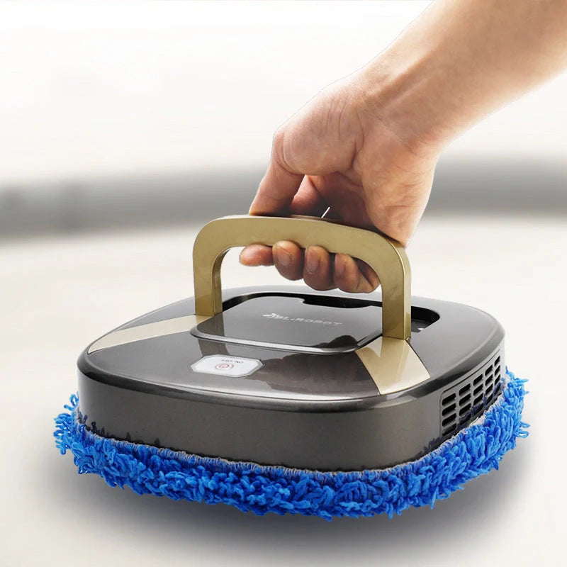 USB Charging Wet and Dry Mopping Floor Cleaning Machine in tyrant gold and silver-gray