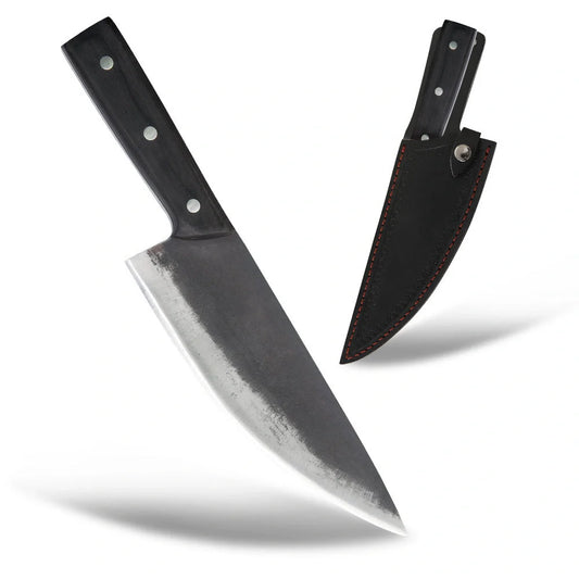 High carbon steel 8-inch butcher's bone picking knife with ergonomic handle