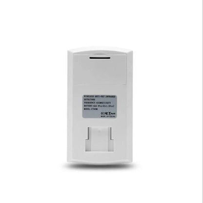 Infrared body sensor alarm with Wi-Fi connectivity, featuring long-range detection, wide coverage angle, and pet-proof sensitivity for comprehensive home security
