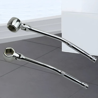 22mm hexagonal socket wrench for oxygen sensor removal with chrome finish