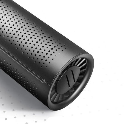 Black BASEUS car air purifier with ABS casing and activated carbon crystal for in-car purification and deodorisation