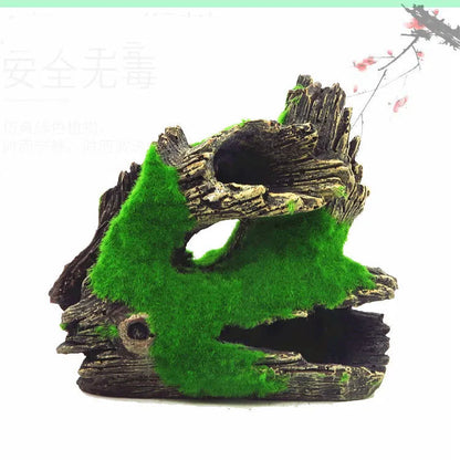 Synthetic resin aquarium shrimp cave house, medium 155g, decorative landscaping shelter with inkjet finish