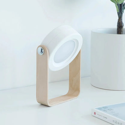 Foldable touch dimmable LED night light showing table lamp and lantern configurations