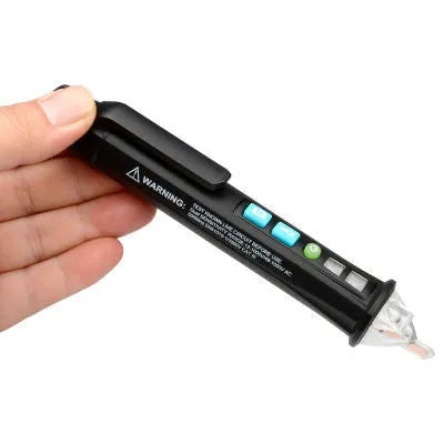 Black intelligent checkpoint test pencil for AC voltage line detection with sound and light indicators