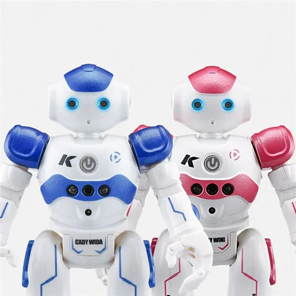 Remote control dancing robot toy with gesture controls, autonomous navigation, and customizable dance routines