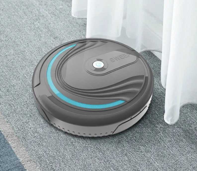Robotic Vacuum Cleaner with Automatic Sweeping Function, Strong Suction Power, and Remote Control for Floors Under 70 Square Metres, Featuring Random Cleaning Path and Available in Black or White