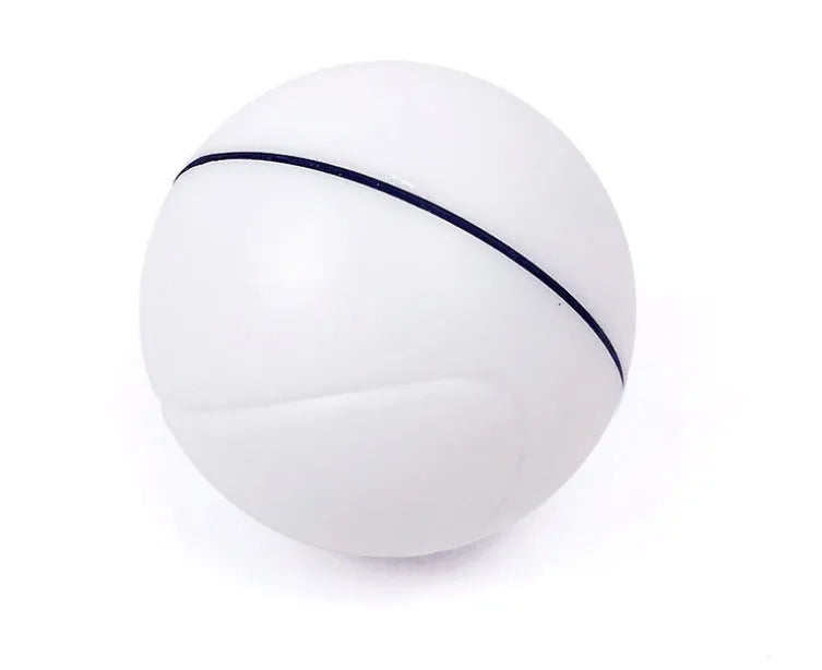 Transparent ABS green electric cat toy ball with laser light, 6.7-7cm diameter, USB rechargeable