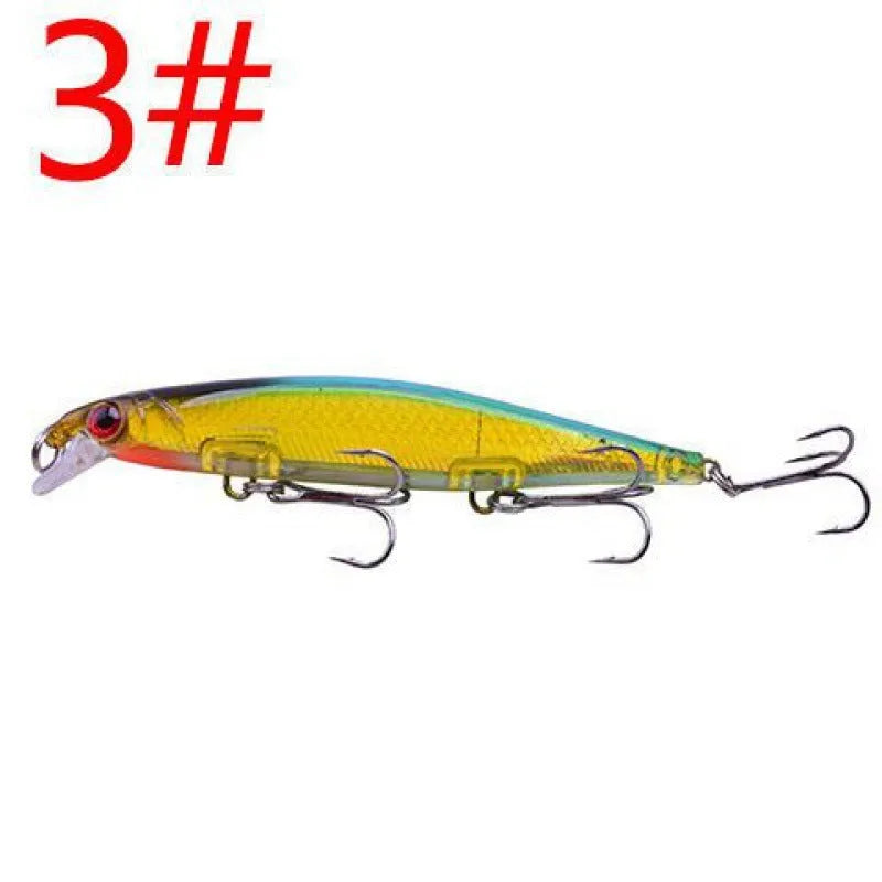 11cm long, 13.5g soft plastic Mino fishing lure in a selection of eight different colours.