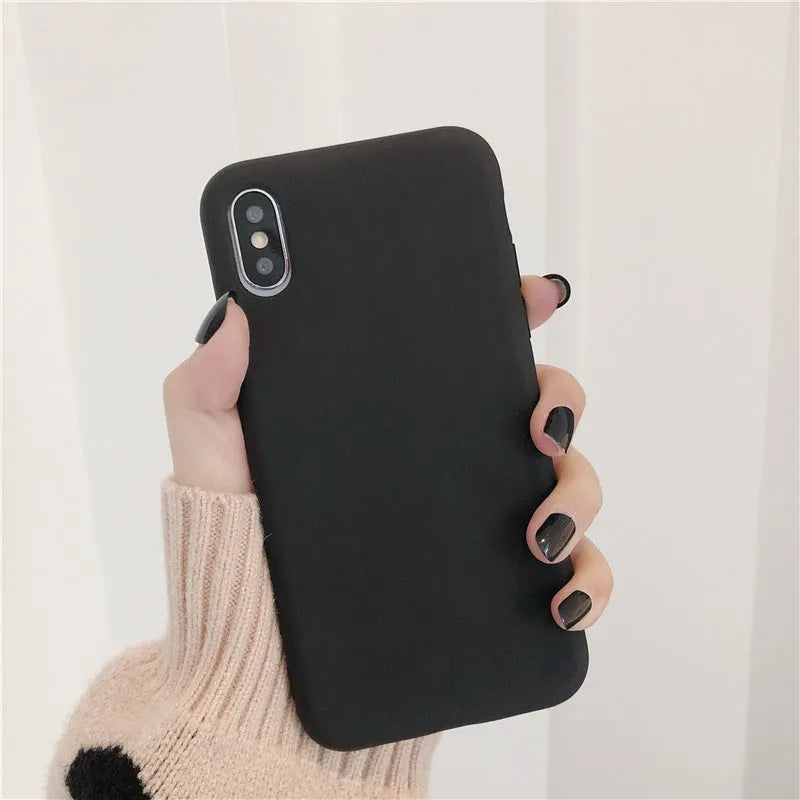 Silicone phone case for iPhone XR and XS Max in a selection of eight colours on a white background