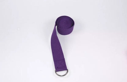 Adjustable cotton yoga tension band in various colours for flexibility training