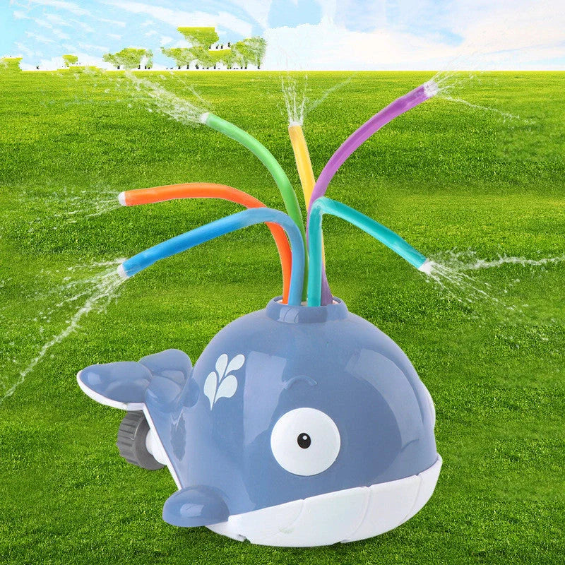 Cartoon Sprinkler Water Toy for baby summer play with rotating water spray