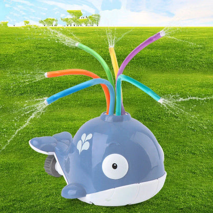 Cartoon Sprinkler Water Toy for baby summer play with rotating water spray