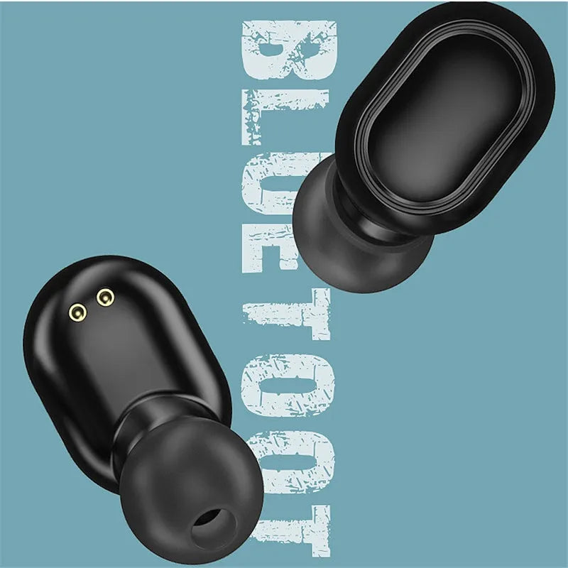 Black XT01 TWS earphone with digital display charging bay, Bluetooth V5.0, and white and blue button light