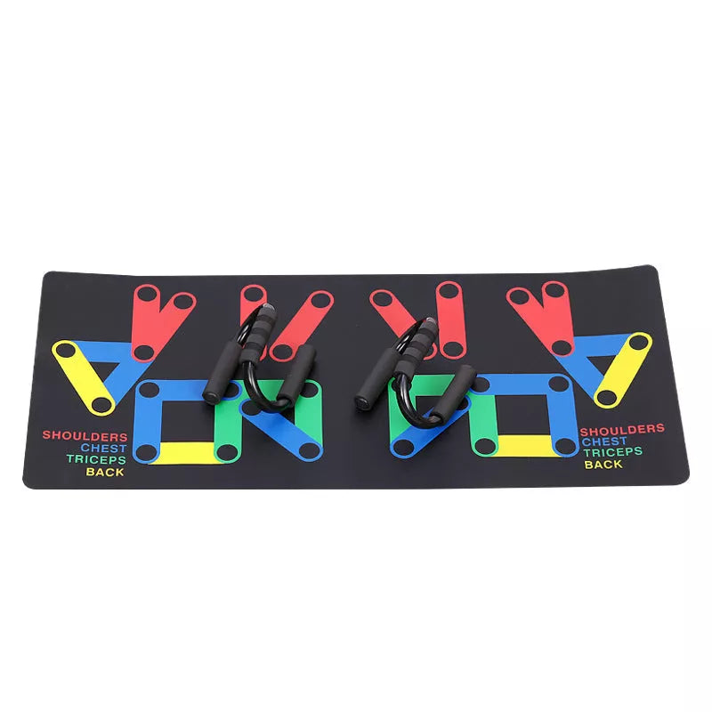 9-in-1 Push Up Rack Training Board for targeted muscle workouts