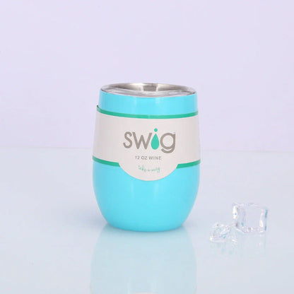 Insulated Stainless Steel Wine Tumbler - 12oz Double-Wall Vacuum Cup in Various Colors