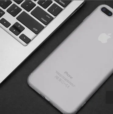 TPU silicone mobile phone case for iPhone in black, blue, red, and white colour options.