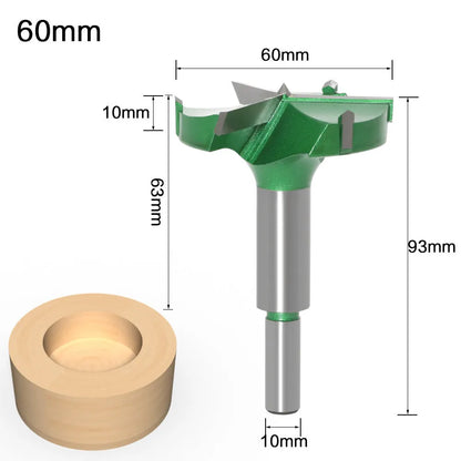 Three-edge cemented carbide woodworking hole opener milling cutter with 50mm blade.