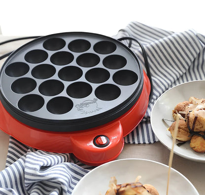 Octopus small ball machine with red housing and 40mm food processing holes