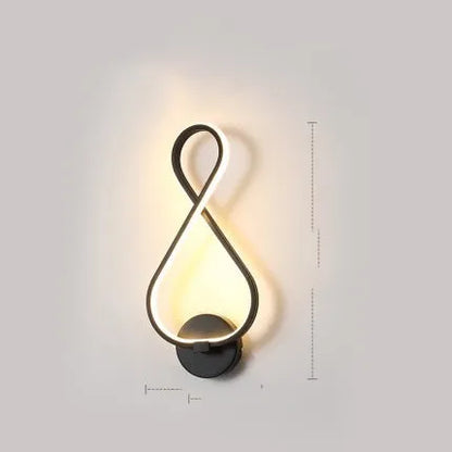 Minimalist Nordic style LED wall mounted bedside lamp with a silicone shade and touch button.