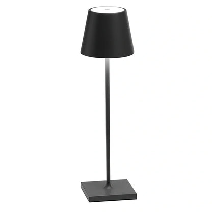 Black touch dimming wireless table lamp 38cm tall with 220 lumens output for outdoor use