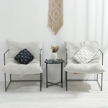 Creative Home Woven Square Plush Cushion in various colours with novel weaving design