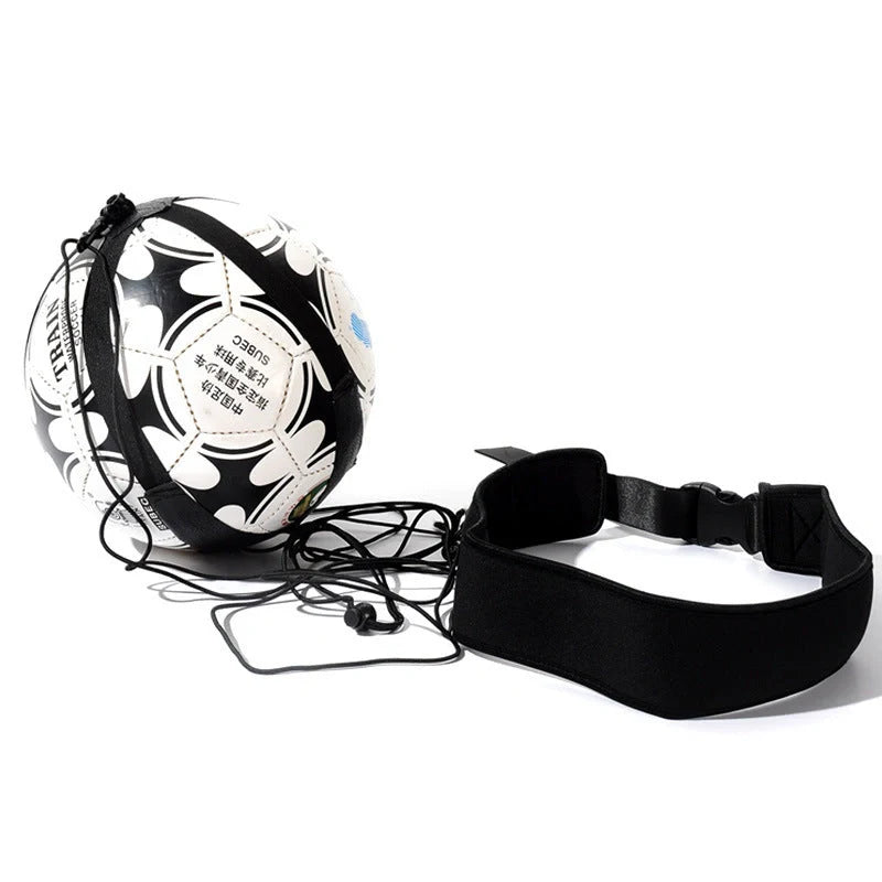 Adjustable Football Trainer for soccer skills development with elastic strap and waist belt