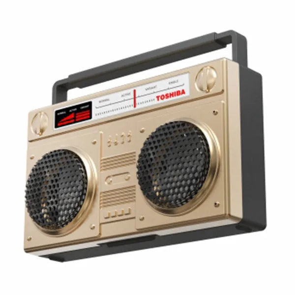 Gold cassette tape car air freshener with zinc alloy construction on car dashboard