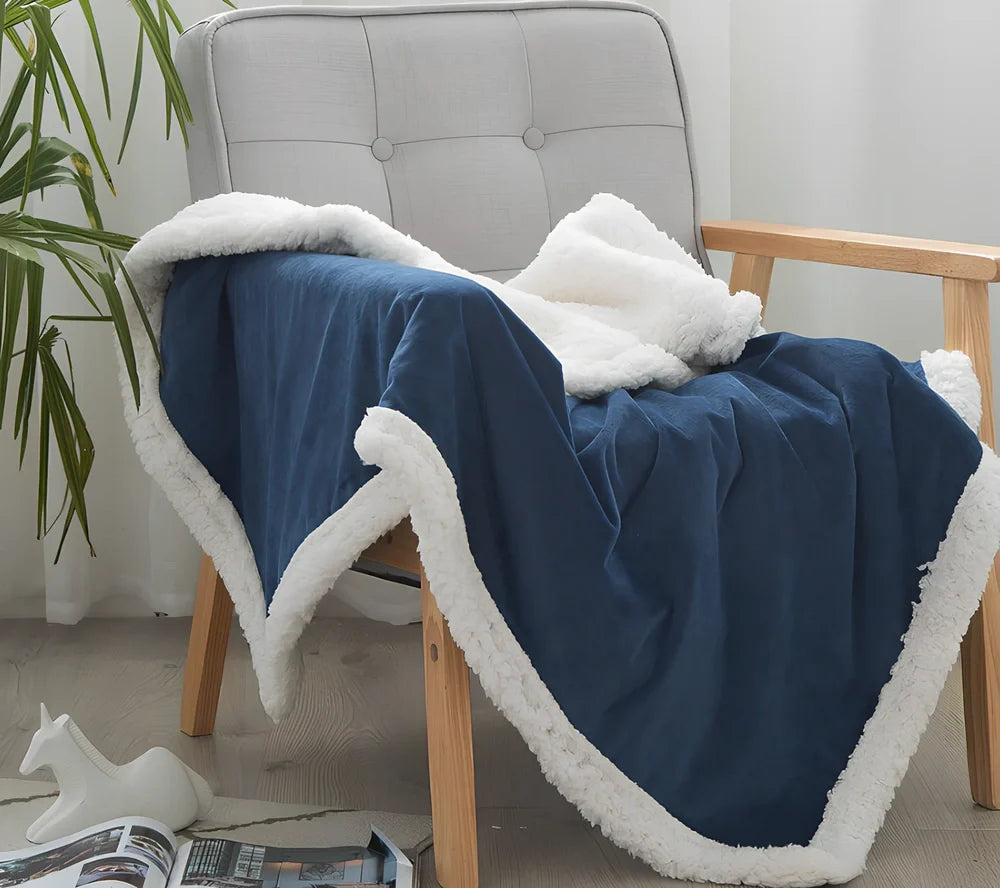 Double-sided crystal cashmere nap blanket in multiple sizes for spring and autumn use