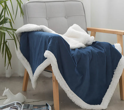 Double-sided crystal cashmere nap blanket in multiple sizes for spring and autumn use