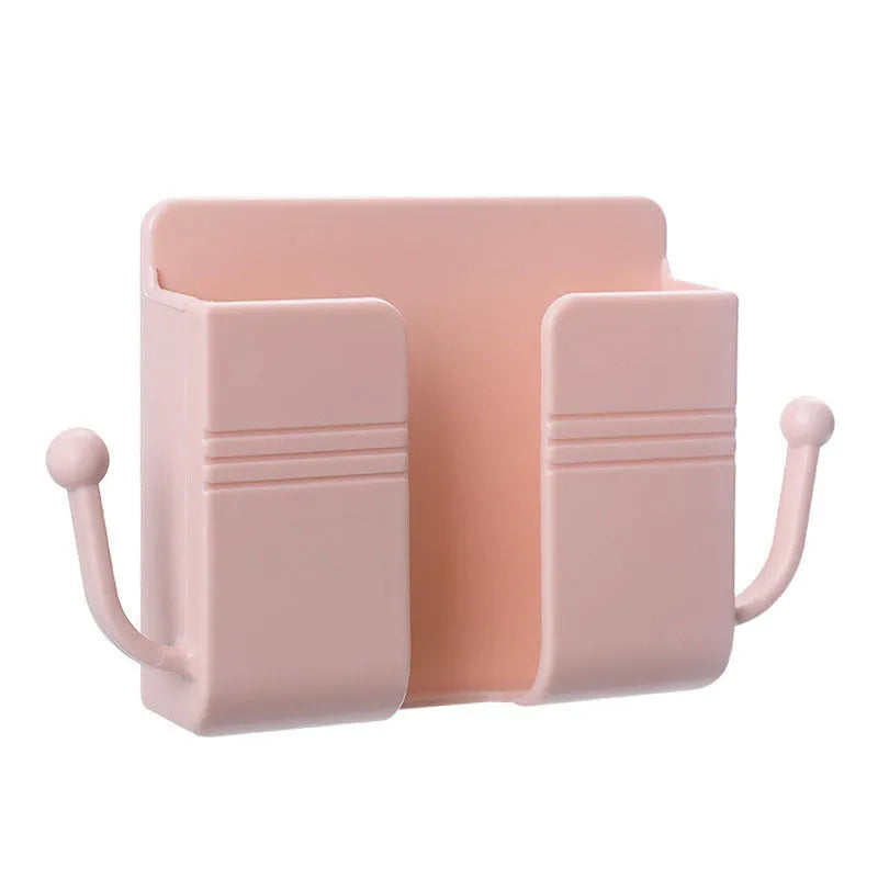 Wall-mounted PP storage box with non-marking stickers in Nordic blue, green, or pink.