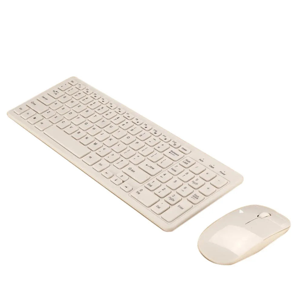 Wireless keyboard and mouse set in choice of colours with compact USB receiver