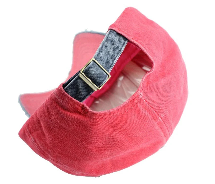 Cotton Baseball Hip Hop Cap with extended visor in vibrant colours