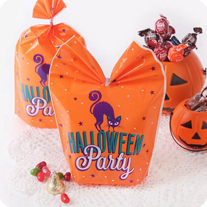 Holy Festival Candy Bag Halloween in orange and dark purple, perfect for festive candy distribution