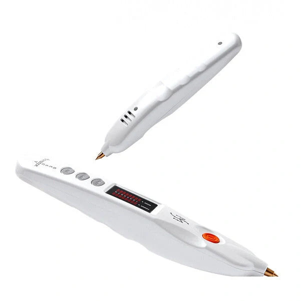 White multifunctional beauty instrument with adjustable speed settings, approximately 15cm length