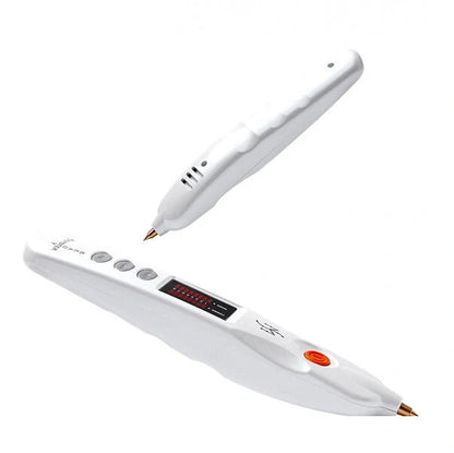 White multifunctional beauty instrument with adjustable speed settings, approximately 15cm length