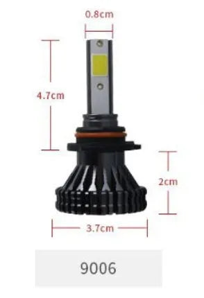Car LED headlight bulb, 40W 3800lm 6000K, 9V-30V, custom COB lamp beads, single lamp