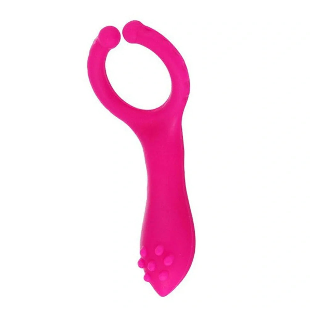 Electric G-point vibrator masturbation stick in rose red with silicone body