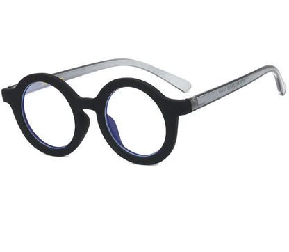 Retro round frame glasses in six colours with UV400 and anti-blue light protection
