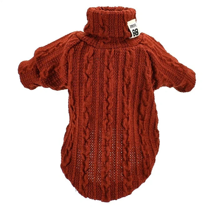 Cosy dog turtleneck sweater in various colours and sizes for small to medium pups