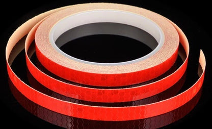 Reflective and luminous safety stickers for bicycles, cars, and motorcycles in multiple colours